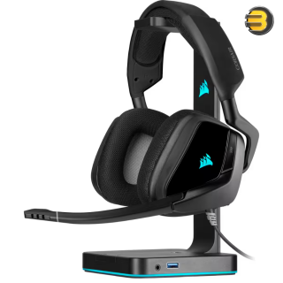 Corsair VOID RGB ELITE USB Connector Circumaural Premium Gaming Headset with 7.1 Surround Sound Carbon CA 9011203 NA