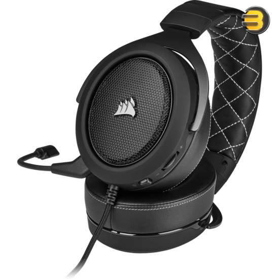 Corsair HS60 PRO — 7.1 Virtual Surround Sound Gaming Headset with USB DAC - Works with PC, Xbox Series X, Xbox Series S, Xbox One, PS5, PS4, and Nintendo Switch - Carbon