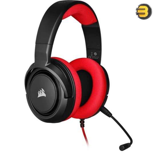 Corsair HS35 — Stereo Gaming Headset - Memory Foam Earcups - Works with PC, Mac, Xbox Series X/ S, Xbox One, PS5, PS4, Nintendo Switch, iOS and Android - Red