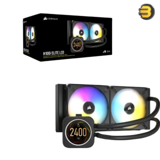 iCUE H100i ELITE LCD Display Liquid CPU Cooler — CW-9060061-WW iCUE H100i ELITE LCD Display Liquid CPU Cooler — CW-9060061-WW