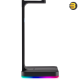 Corsair ST100 RGB Premium Headset Stand — 7.1 Surround Sound - 3.5mm and 2xUSB 3.1 - Aluminum