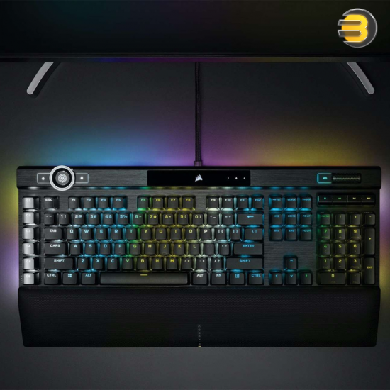 Corsair K100 RGB Optical-Mechanical Gaming Keyboard — CORSAIR OPX Switch — Black