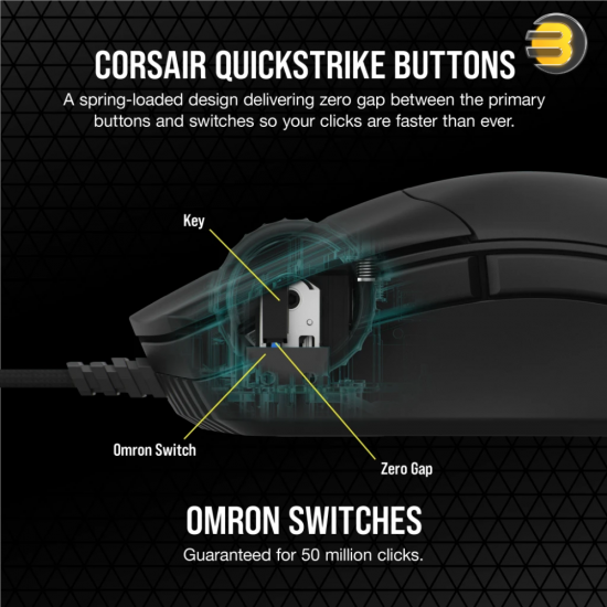 Corsair SABRE PRO CHAMPION SERIES Optical Gaming Mouse Black