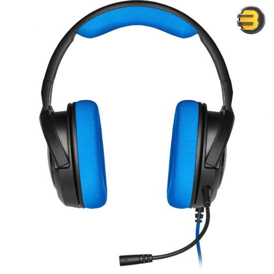 Corsair HS35 — Stereo Gaming Headset - Memory Foam Earcups - Works with PC, Mac, Xbox Series X/ S, Xbox One, PS5, PS4, Nintendo Switch, iOS and Android - Blue