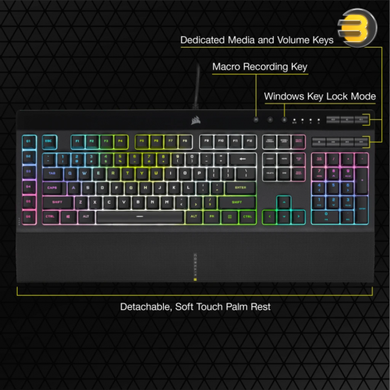 Corsair K55 RGB PRO XT Gaming Keyboard