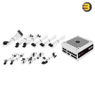 Corsair RM750 White — 750 Watt 80 PLUS Gold Fully Modular ATX PSU - CP-9020231-UK Corsair RM750 White — 750 Watt 80 PLUS Gold Fully Modular ATX PSU - CP-9020231-UK