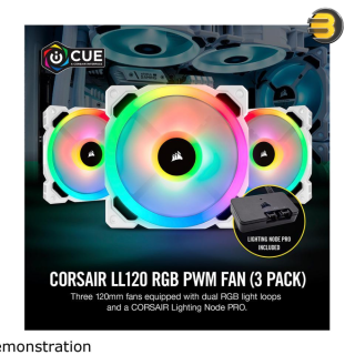 LL120 RGB 120mm Dual Light Loop White RGB LED PWM Fan — Triple Pack with  Lighting Node PRO