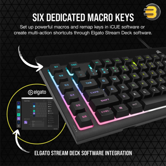 Corsair K55 RGB PRO XT Gaming Keyboard