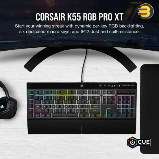 Corsair K55 RGB PRO XT Gaming Keyboard