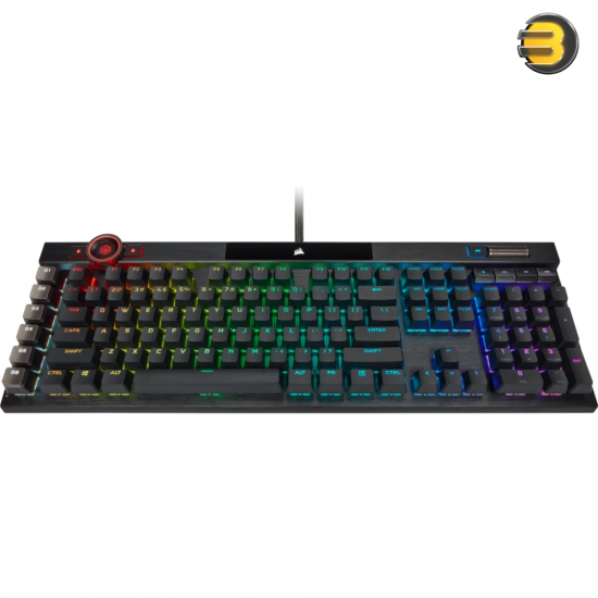 Corsair K100 RGB Optical-Mechanical Gaming Keyboard — CORSAIR OPX Switch — Black