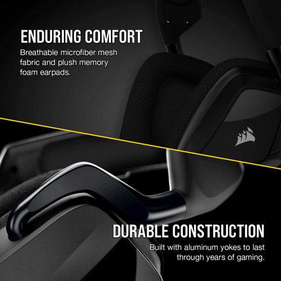 Corsair VOID Elite Surround Premium Gaming Headset with 7.1 Surround Sound - Discord Certified - Works with PC, Xbox Series X, Xbox Series S, PS5, PS4, Nintendo Switch - Carbon