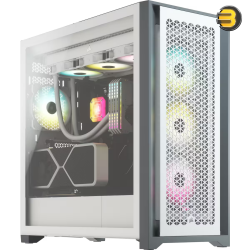 Corsair 5000D AIRFLOW Tempered Glass Mid-Tower ATX PC Case — White
