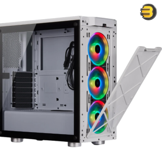 Corsair iCUE 465X RGB Mid-Tower ATX Smart Case — White - CC-9011189-WW Corsair iCUE 465X RGB Mid-Tower ATX Smart Case — White - CC-9011189-WW