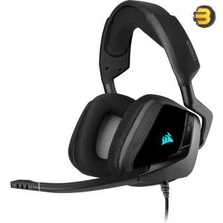 Corsair VOID RGB ELITE USB Connector Circumaural Premium Gaming Headset with 7.1 Surround Sound, Carbon