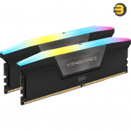 Corsair Vengeance RGB DDR5-6000MHz 48GB (2x24GB) CL36-44-44-96 Dual-Channel Kit – PC5-48000, Intel XMP 3.0, Black RGB Desktop Memory