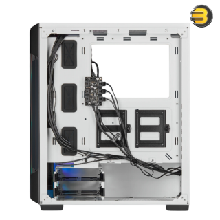 Corsair iCUE 220T RGB Tempered Glass Mid-Tower Smart Case — White - CC-9011191-WW Corsair iCUE 220T RGB Tempered Glass Mid-Tower Smart Case — White - CC-9011191-WW