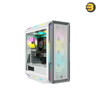 iCUE 5000T RGB Tempered Glass Mid-Tower ATX PC Case — White - CC-9011231-WW iCUE 5000T RGB Tempered Glass Mid-Tower ATX PC Case — White - CC-9011231-WW