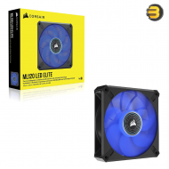 CORSAIR ML120 LED Elite 120mm Magnetic Levitation Blue LED Fan with AirGuide Single Pack Black