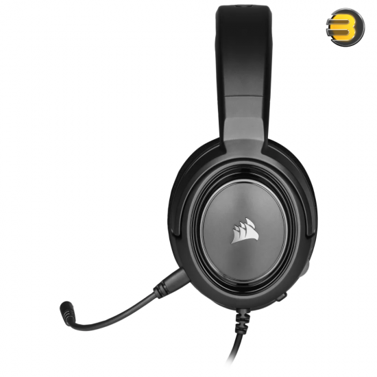 Corsair HS45 - 7.1 Virtual Surround Sound Gaming Headset w/USB DAC — Memory Foam Earcups - Discord Certified - Works with PC, Xbox Series X, Xbox Series S, PS5, PS4, Nintendo Switch, MacOS - Carbon