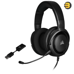 Corsair HS45 - 7.1 Virtual Surround Sound Gaming Headset w/USB DAC — Memory Foam Earcups - Discord Certified - Works with PC, Xbox Series X, Xbox Series S, PS5, PS4, Nintendo Switch, MacOS - Carbon