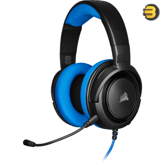 Corsair HS35 — Stereo Gaming Headset - Memory Foam Earcups - Works with PC, Mac, Xbox Series X/ S, Xbox One, PS5, PS4, Nintendo Switch, iOS and Android - Blue