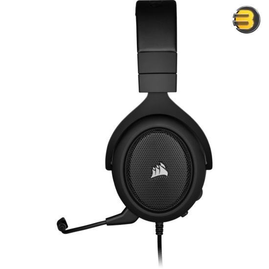 Corsair HS60 PRO — 7.1 Virtual Surround Sound Gaming Headset with USB DAC - Works with PC, Xbox Series X, Xbox Series S, Xbox One, PS5, PS4, and Nintendo Switch - Carbon