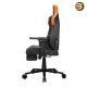 Cougar ARMOR EVO M Gaming Chair — Breathable PVC Leather, 5D Adjustable Armrest, Lumbar Cushion, Full Steel Frame, Class 4 Gas Lift Cylinder Up To 160Kg Capacity, Black/Orange| 3MEVMORB.0001