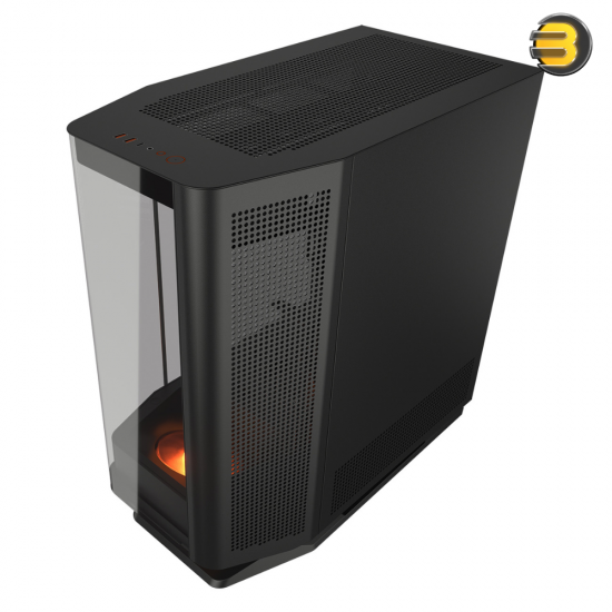 Cougar FV270 Mid Tower Gaming Case – Mini ITX/Micro ATX/ATX/CEB/E‑ATX; Type‑C I/O; Vertical GPU; Up to 9 Fans (ARGB); Water Cooling; Max GPU 450mm, CPU 180mm, PSU 250mm — Black