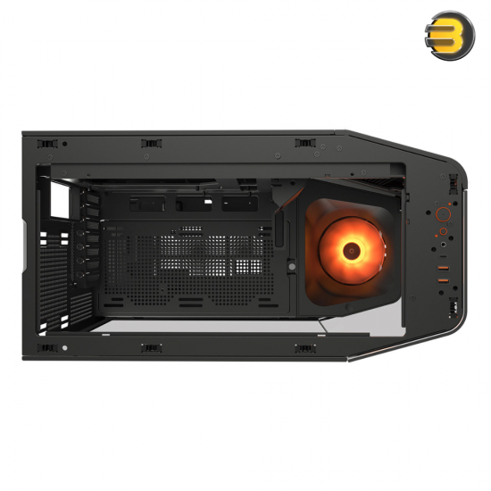 Cougar FV270 Mid Tower Gaming Case – Mini ITX/Micro ATX/ATX/CEB/E‑ATX; Type‑C I/O; Vertical GPU; Up to 9 Fans (ARGB); Water Cooling; Max GPU 450mm, CPU 180mm, PSU 250mm — Black