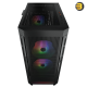 Cougar Airface RGB + STC600 Mid Tower Gaming Case — High-Airflow Perforated Metal Front Panel, 4mm Tempered Glass Side Panel, 2x 140mm + 1x 120mm ARGB Fans, Built-in ARGB Controller, Supports E-ATX, Vertical GPU Mount