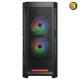Cougar Airface RGB + STC600 Mid Tower Gaming Case — High-Airflow Perforated Metal Front Panel, 4mm Tempered Glass Side Panel, 2x 140mm + 1x 120mm ARGB Fans, Built-in ARGB Controller, Supports E-ATX, Vertical GPU Mount