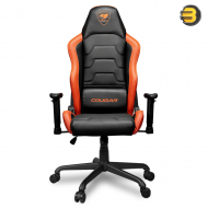 Cougar Armor Air Gaming Chair, 2D Adjustable Armrest, Breathable Mesh Back, Adjustable Tilt Resistance & Tilt Lock, Backrest Reclines Up to 160°, Class 4 Gas Lift, Black | CG-CHAIR-ARMOR-AIR-BLK