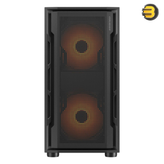 Cougar Uniface Mini RGB + STC600 Mid Tower Case with 600W 80+ White PSU — Tempered Glass Side Panel, Perforated Front Panel for Superior Airflow, 3 Pre-installed ARGB Fans (2x 140mm Front, 1x 120mm Rear), Supports Mini ITX/Micro ATX Cougar Uniface Mini RGB + STC600 Mid Tower Case with 600W 80+ White PSU — Tempered Glass Side Panel, Perforated Front Panel for Superior Airflow, 3 Pre-installed ARGB Fans (2x 140mm Front, 1x 120mm Rear), Supports Mini ITX/Micro ATX