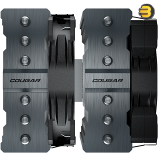 Cougar FORZA 135 Superior Dual Tower Air Cooler with 7 Heat Pipes paired with 2 High-performance Fans
