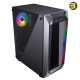 Cougar MX410 Mid Tower Gaming Case + VTC 500 80+ BRONZE — Dual ARGB Front Strips, Acrylic Transparent Side Panel, Supports ATX/Micro ATX/Mini ITX, Up to 165mm CPU Cooler Height, 240mm Water Cooling Radiator Support