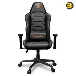COUGAR Armor Air Gaming Chair with Innovative Dual Design Breathable PVC Leather 2 Direction Adjustable Armrest Class 4 Gas Lift Cylinder 120kg Weight Limit Black-Orange CG-CHAIR-ARMOR-AIR-ORG
