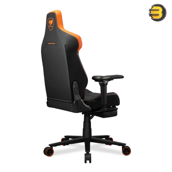 Cougar ARMOR EVO M Gaming Chair — Breathable PVC Leather, 5D Adjustable Armrest, Lumbar Cushion, Full Steel Frame, Class 4 Gas Lift Cylinder Up To 160Kg Capacity, Black/Orange| 3MEVMORB.0001