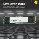 Crucial E100 480GB M.2 NVMe Gen4 SSD – Up to 4,700MB/s