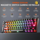 DAREU COOL60 Wired 8K Magnetic Gaming Keyboard - 0.01mm RT Accuracy, Ultra-Fast Response, Hot-Swappable Magnetic Switches, Compact 60% Layout, RGB Backlight, Professional Esports Performance Keyboard
