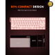 DAREU COOL60 Wired 8K Magnetic Gaming Keyboard Pink - 0.01mm RT Accuracy, Ultra-Fast Response, Hot-Swappable Magnetic Switches, Compact 60% Layout, RGB Backlight, Professional Esports Performance Keyboard