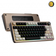 DAREU A75 HE Wired Aluminum Gaming Keyboard Gold - Magnetic Switches, 8000Hz Polling Rate, 0.02mm Actuation, 0.2ms Low Latency, 220-Grit Aluminum Cover, Ultra-Fast Response, Premium Build for Competitive Gaming