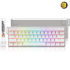 DAREU COOL60 Wired 8K Magnetic Gaming Keyboard White - 0.01mm RT Accuracy, Ultra-Fast Response, Hot-Swappable Magnetic Switches, Compact 60% Layout, RGB Backlight, Professional Esports Performance Keyboard