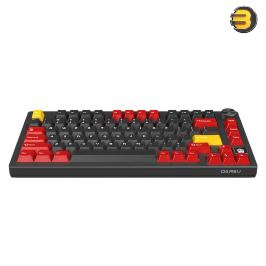 DAREU EK75RT 8K Wired Aluminum Gaming Keyboard - 75% Layout, Magnetic Switches, 8K Hz Polling Rate, Adjustable Actuation & Rapid Trigger, Metal Volume Knob, South-Facing RGB, Solid Aluminum Alloy Build