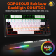 DAREU EK75 Compact 75-Key Rainbow Wired Gasket Gaming Keyboard - Black, Mechanical Design, RGB Backlight, Hot-Swappable Switches, Durable Build, Smooth Typing & Gaming Performance