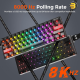 DAREU COOL60 Wired 8K Magnetic Gaming Keyboard - 0.01mm RT Accuracy, Ultra-Fast Response, Hot-Swappable Magnetic Switches, Compact 60% Layout, RGB Backlight, Professional Esports Performance Keyboard