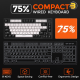 DAREU EK75 Compact 75-Key Rainbow Wired Gasket Gaming Keyboard - Black, Mechanical Design, RGB Backlight, Hot-Swappable Switches, Durable Build, Smooth Typing & Gaming Performance