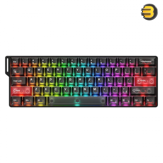 DAREU COOL60 Wired 8K Magnetic Gaming Keyboard - 0.01mm RT Accuracy, Ultra-Fast Response, Hot-Swappable Magnetic Switches, Compact 60% Layout, RGB Backlight, Professional Esports Performance Keyboard