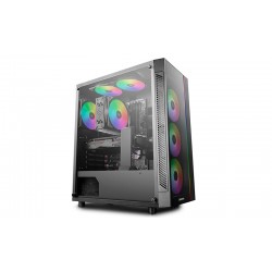 DeepCool MATREXX 55 ADD-RGB Case, E-ATX Supported, Motherboard or Button Control of Sync of 12V RGB Devices of 4mm Full Sized Tempered Glass