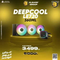 Deepcool LE720 360mm ARGB CPU Liquid Cooler/AIO - Black  (Intel LGA1700/1200/1151/1150/1155 & AMD AM5/AM4) — R-LE720-BKAMMN-G-1