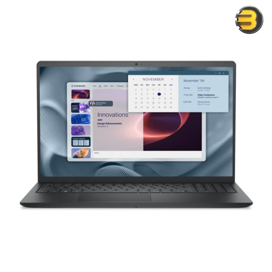 Dell Pro 15 Essential PV15250 15.6 inch FHD 120Hz business laptop in Carbon Black with Intel Core i7-1335U, 8GB DDR5, 512GB SSD and FHD 1080p webcam